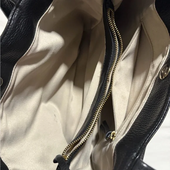 Valentino Black Leather Tote with Tassel - Picture 6 of 9